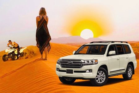 Desert Safari Dubai 30 Mins Quad Bike, Sand Board, Camel Ride BBQ