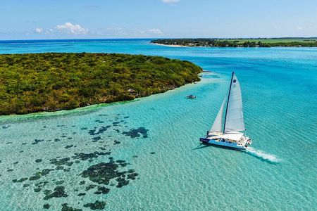 Mauritius Southeast Catamaran – Ile aux Cerfs, Waterfall & BBQ