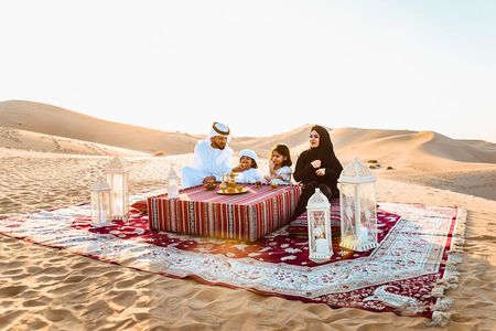 Desert Safari Dubai 30 Mins Quad Bike, Sand Board, Camel Ride BBQ