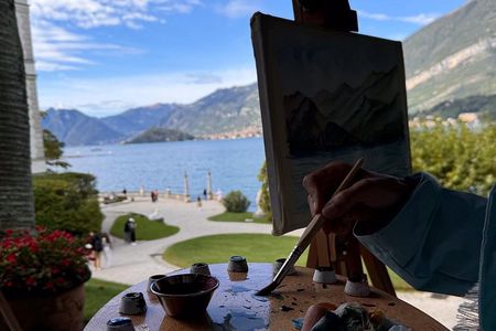 90 minutes, Private painting class on Lake Como shores Bellagio