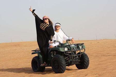 Premium Desert Safari: BBQ, Quad Bike & Sandboarding