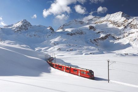 Scenic Alps Adventure: Bernina Train & St. Moritz Tour from Milan