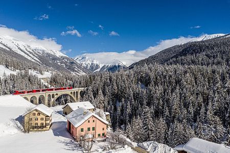 Scenic Alps Adventure: Bernina Train & St. Moritz Tour from Milan