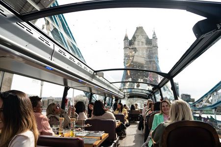 London Afternoon Tea Experience Aboard a Glass-Roofed Bus