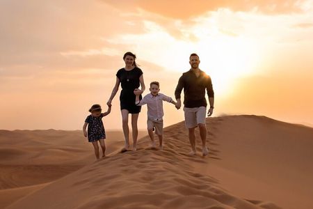 Magical Morning Desert Safari in 4x4 Private Vehicle &Camel Ride