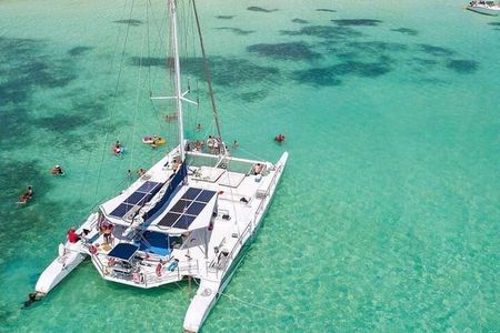 Saona Island Catamaran Cruise with Natural Pool, Lunch & Open Bar