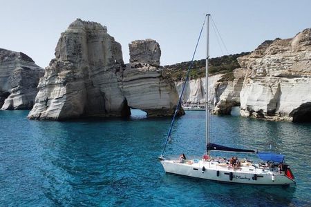 Full day sailing cruise on the West side of Milos island