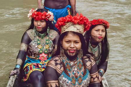 Embera Village and Hidden Waterfall Charges River Tour 