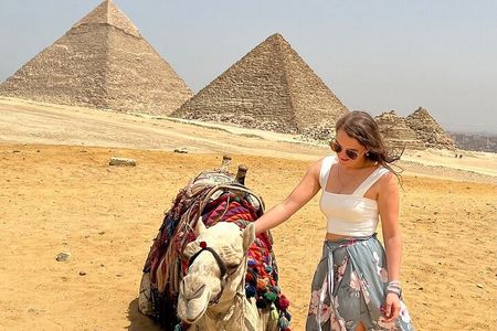 Giza Pyramids, Sphinx, Camel Ride, Lunch & Inside pyramids