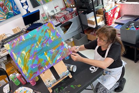 Abstract Painting with Palette Knives in New York Up to 5 people