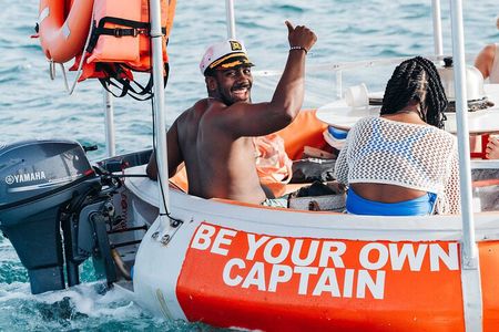 Tiki BBQ Boats SMALL. Be Your Own Captain. Max 4 pers. 