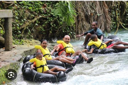 Blue Hole Secret Falls and Calypso River Tubing from Falmouth 
