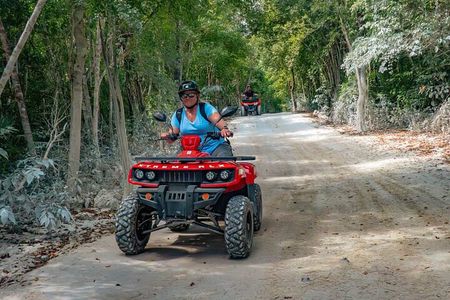 Off Road Ride to El Cedral town and Cenote Jade on ATVs