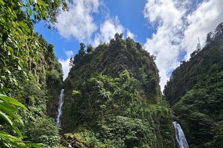 Waterfalls, Sulphur Spa and Black Sand Beach Tour from Dominica