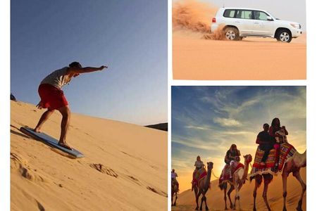Dune Safari,Sand boarding, Camel ride, Sealine and Inlands sea 