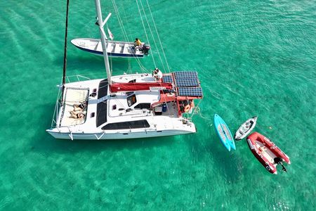 PRIVATE Catamaran Cruise Caribbean Beaches + Snorkeling & Lunch