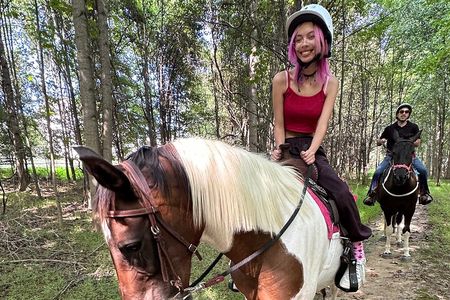 Horseback Riding Through Scenic Park in Brookeville 