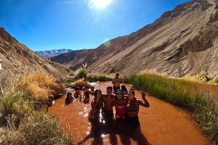Hot springs in the Andes mountains