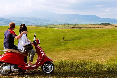 Florence Vespa Tour with Michelangelo Square View 
