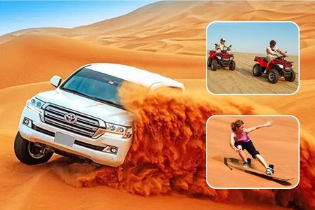 4 Hour Morning Desert Safari with Camel Ride & Sand Boarding
