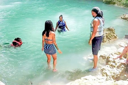 Blue Hole and Bamboo Rafting from Runaway Bay
