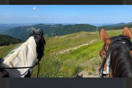 Horseback riding in the Tuscan hills