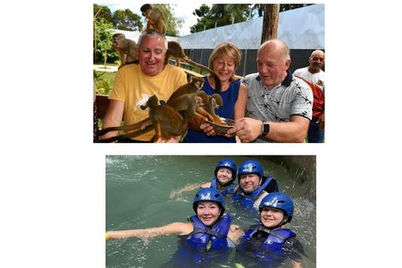 Monkey Tour Interaction and Damajagua waterfalls in Puerto Plata.