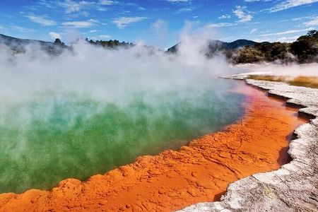 Wai-O-Tapu Geothermal Valley, & Hot River (Glow worms opt. extra)