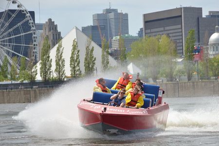 Guided Speed Boating Tour from Downtown Montreal