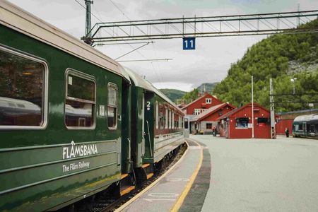 Guided tour to Viking Village, Nærøyfjorden Cruise & Flåm Railway