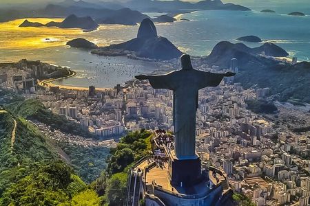 Helicopter without doors in Rio de Janeiro + Hotel transfer