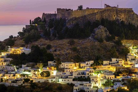 Lindos by Night Trip from Rhodes Town, Ixia, Ialyssos, and Faliraki