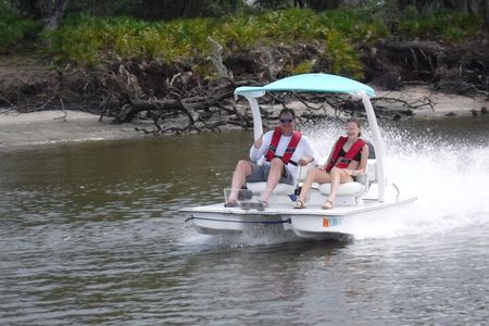 Drive Our Exciting 2 man Go Cat Boat in Downtown Naples