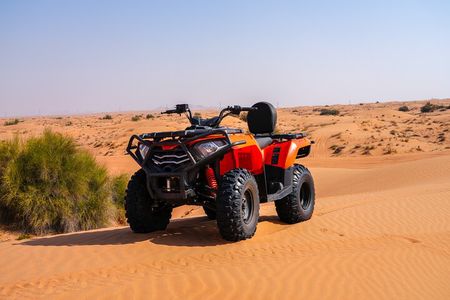 Dubai 4-5 hours Private Quad Bike Tour, Camel Ride and Softdrinks