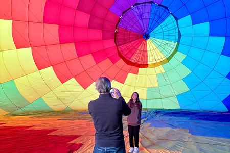 Fly Safely on a Hot Air Balloon over the Teotihuacan valley