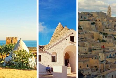 Spend a day out from Bari : Explore Polignano, Alberobello, Matera