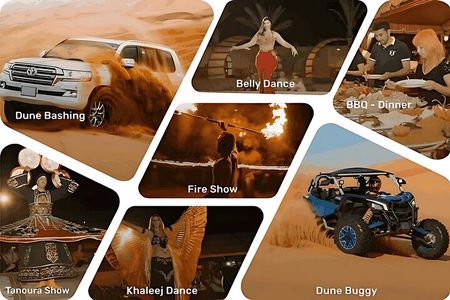 Red Dune Desert Safari With 4x4 pick up & drop off BBQ Live Show