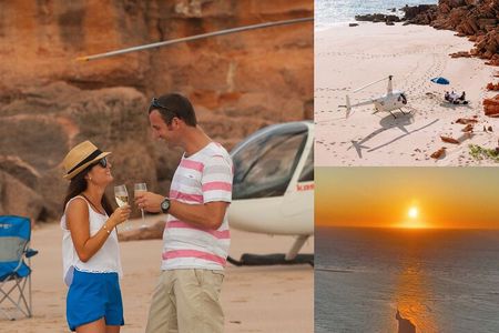 Broome: Romantic 45-Min Private Helicopter Flight & Beach Picnic