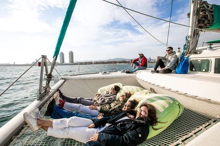 Barcelona Small Group Trip by Catamaran w Tapas, Cava and Sunset