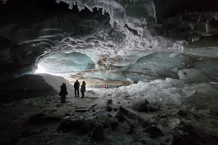 Snowshoe Hike to Castner Glacier Ice Cave