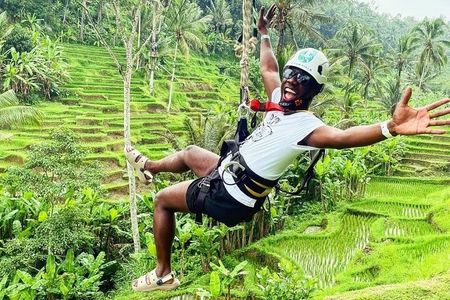 Ubud Rice terrace,Zip-line and waterfall 