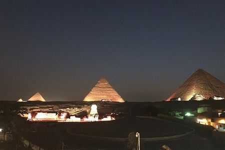 private light and sound show Pyramids + free romantic dinner