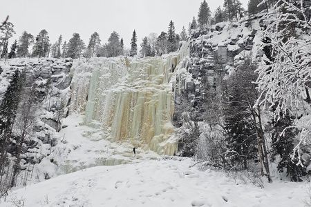 Korouoma Frozen Waterfalls & Reindeer Farm Visit