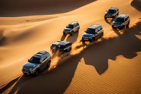 Desert Safari in Red Dunes with Camel Ride, Dinner and Shows