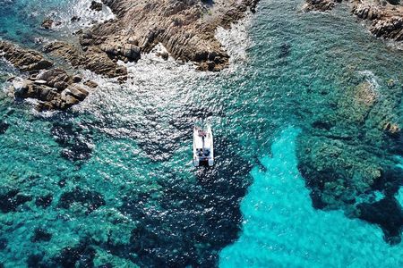 Large Catamaran Trip to La Maddalena Park with Lunch and Drinks