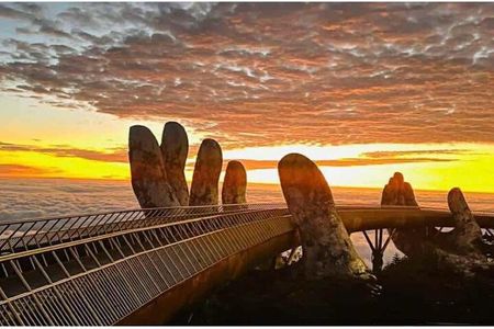 Golden Hand Bridge from Hue, Da Nang, Hoi An by Mr T Easy Rider