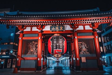 Asakusa Night Evening Walking Tour with English-Speaking Guide