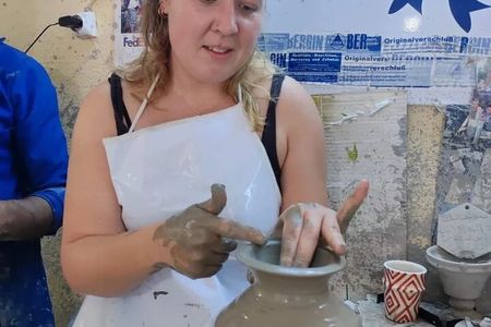 Handmade Arabic Woman in Clay and Mosaique 