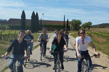 From Sitges: Wine and Bike Tour with hotel pick up.