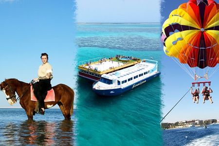 Enjoy 2 Hours Horse Ride, Parasailing & semi-submarine- Hurghada 